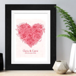 Engaged Heart Personalised Print