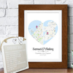 2 Hearts Map Engagement Gift Set 4