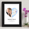 2 Hearts Photo & Map Engagement Gift