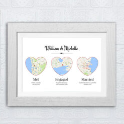 3 hearts engagement gift