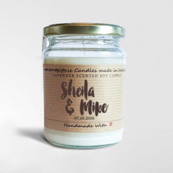 Personalised Soy Engagement Candle