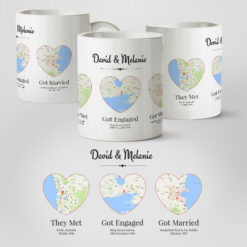 Three Hearts Engagement Mug