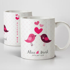 Love Birds Engagement Mugs