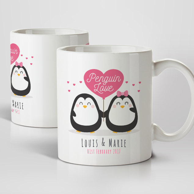 Penguin Love Mugs