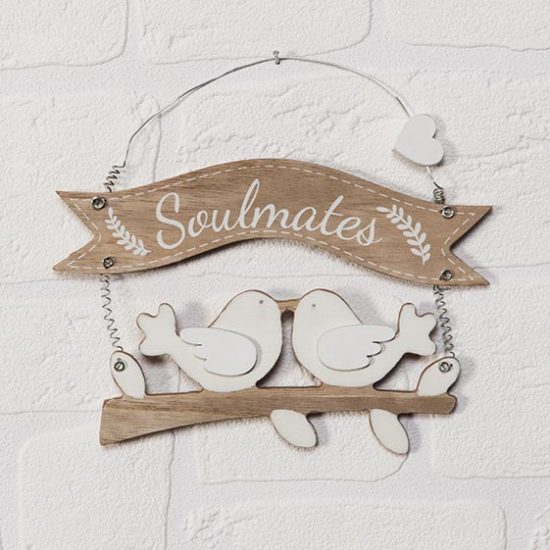 Two Birds "Soulmates" MDF Plaque