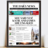 Spoof Daily News Cover Engagement Print