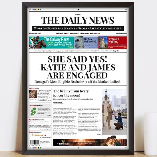 Spoof Daily News Cover Engagement Print