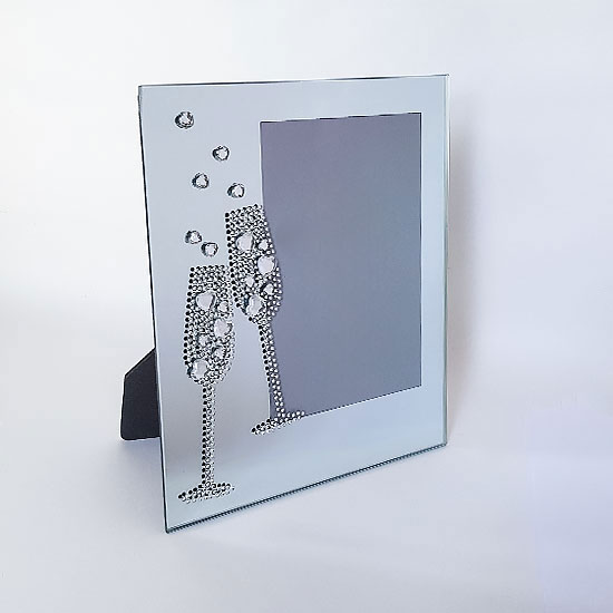 Flute Engagement Mirror Frame 4" x 6" (Engrave Me)