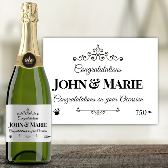 Personalised Celebratory Champagne Bottle