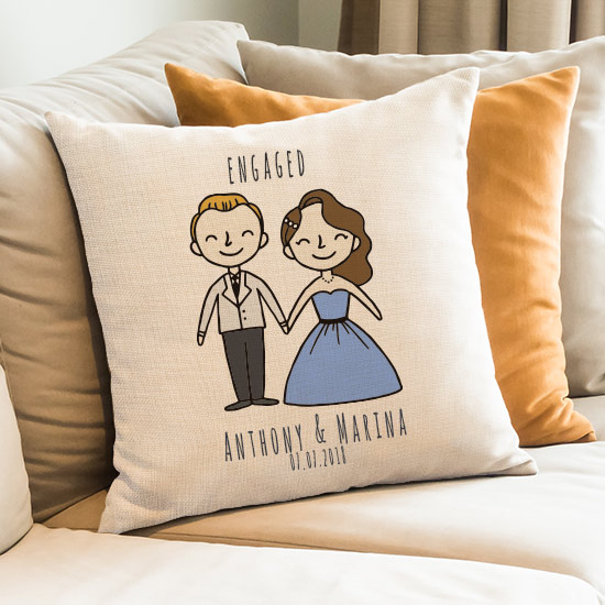 Engaged and Happy Cushion