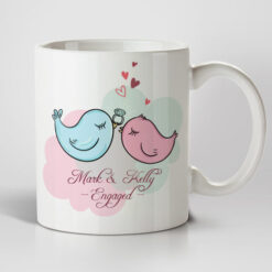 Engaged Love Birds Mug