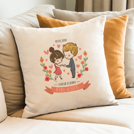 He Asked.. She Said Yes Cushion