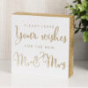 Leave Your Wishes For The New Mr & Mrs Guest Book Standing Block