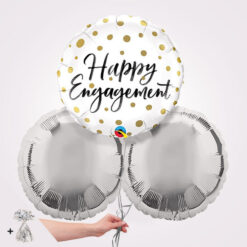 Happy Engagement Gold Dots Foil Balloon Bouquet