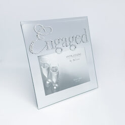 Engaged Mirror Glass Photo Frame