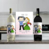 The Supporters Couple Personalised Wine