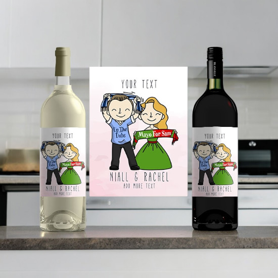 The Supporters Couple Personalised Wine