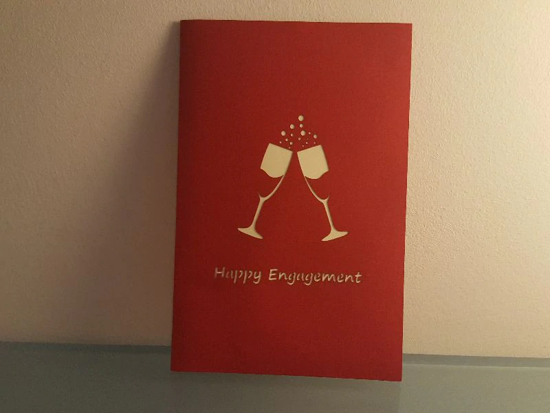 Happy Engagement - Irish Made Pop Up Card - Image 2