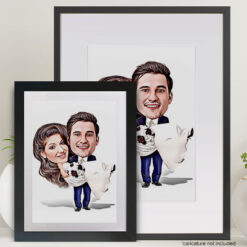 Larger frame / Signing board - for a caricature (450mm x 555mm)