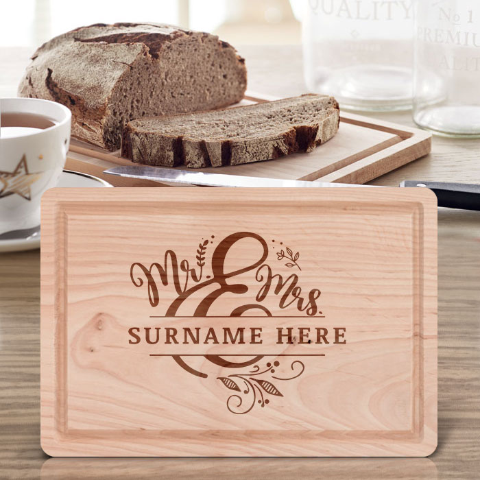 Mr and Mrs Chopping Board Personalised
