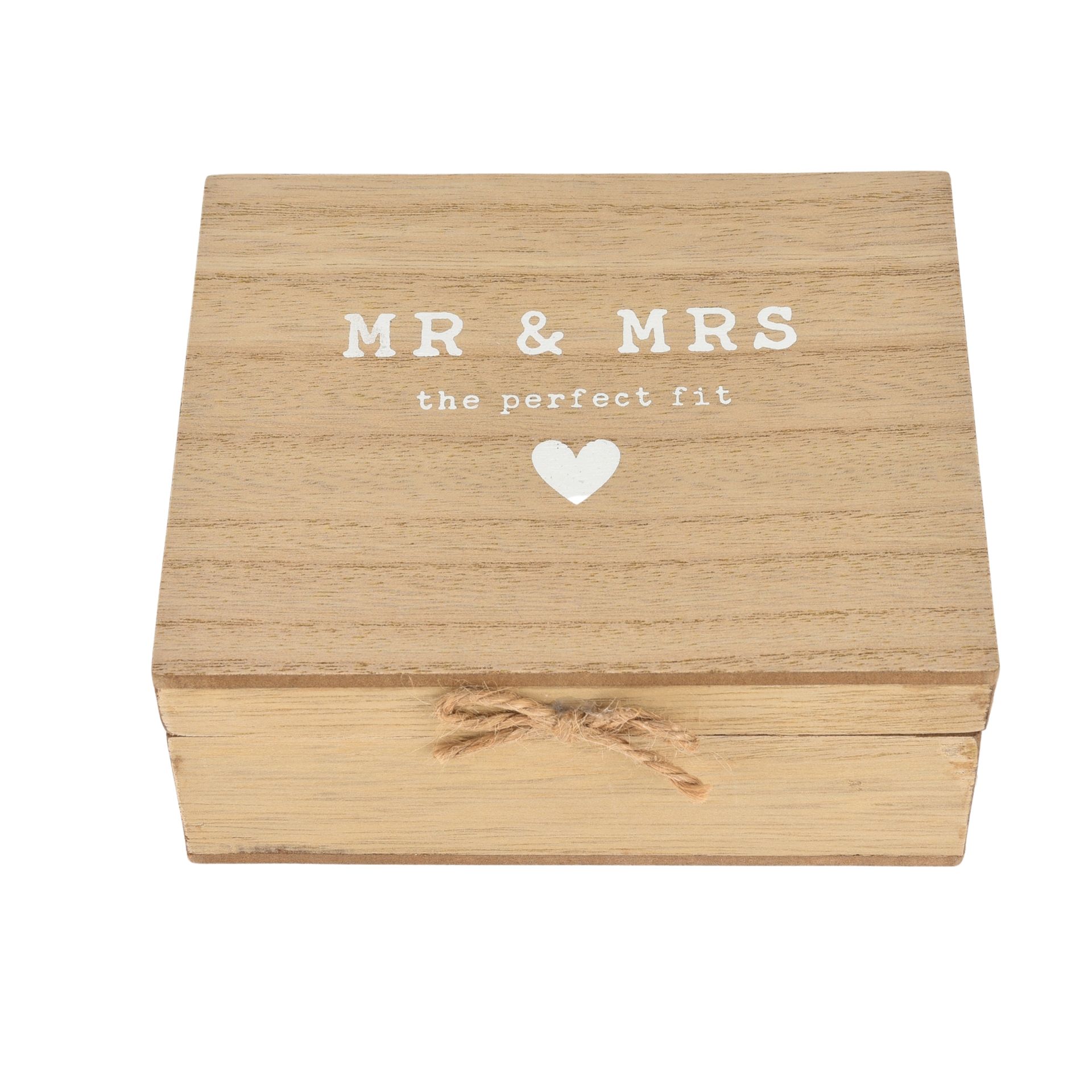 Mr & Mrs Set Of Keyrings in a Love Story Keepsake Box - Image 2
