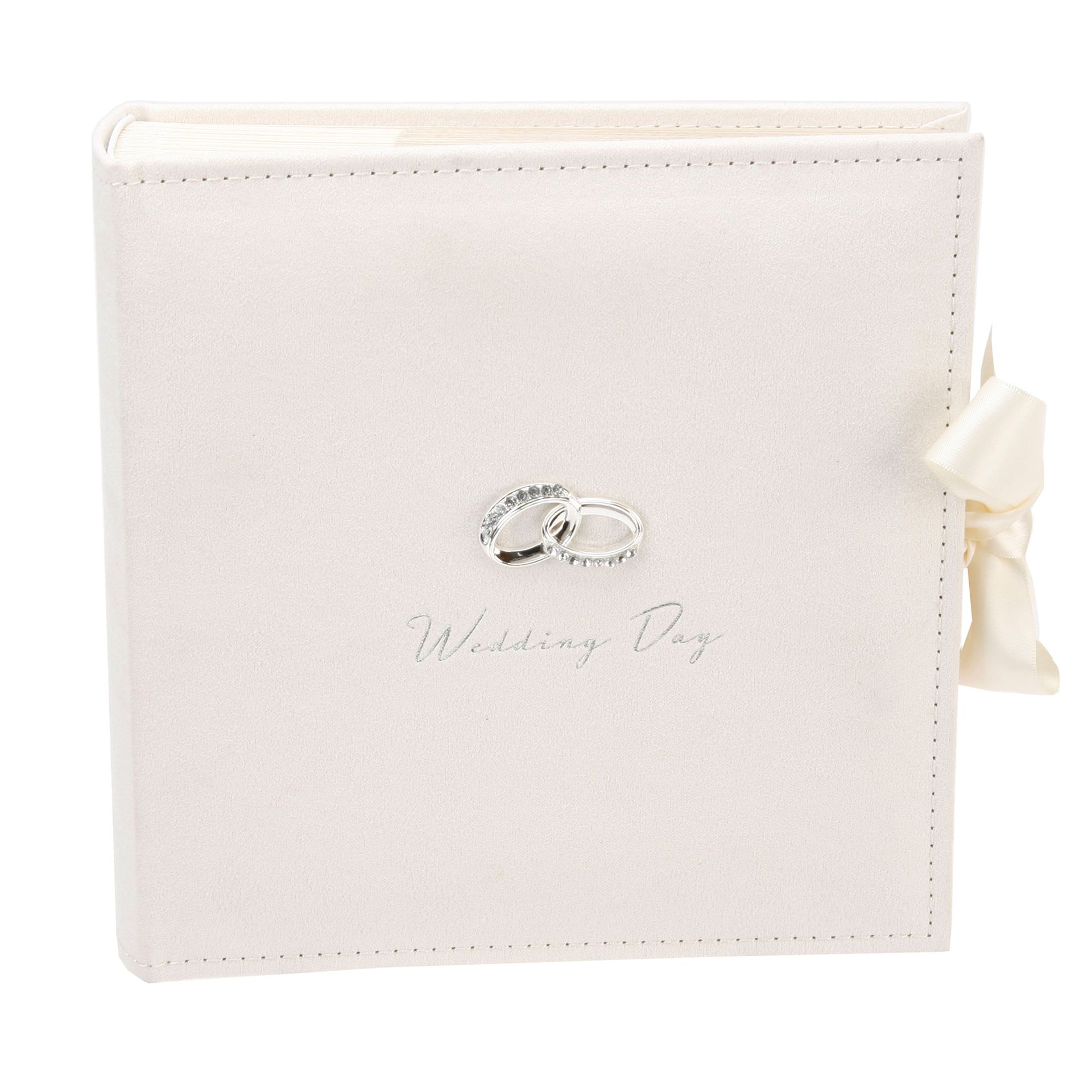 Luxurious Faux Suede Wedding Day Photo Album (5 x 7)