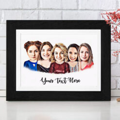 5 Person Portrait Style Caricature