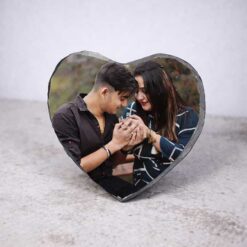 Personalised Photo Slate – Heart - 15cm x 15cm – Glossy Finish