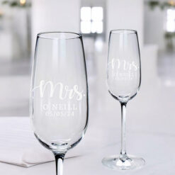 Mrs. Champagne Flute (Personalised Single Flute)
