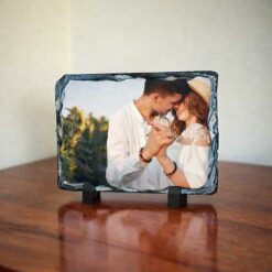 Large Personalised Rectangular Photo Slate With Matt Finish