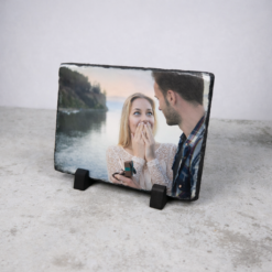 Personalised Rectangular Photo Slate With Matt Finish – 15cm x 20cm