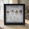 Personalised 3D Wooden Our Story Frame